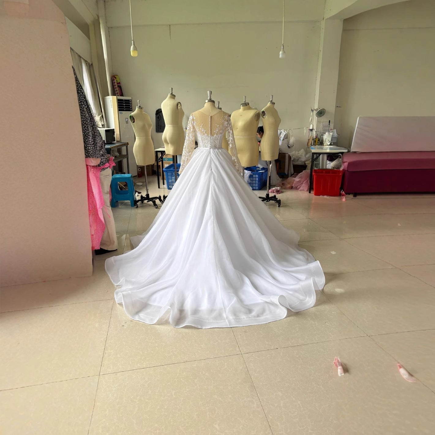 Embroidered Off-Shoulder Long Sleeve Wedding Dress for Brides
global swanky 2