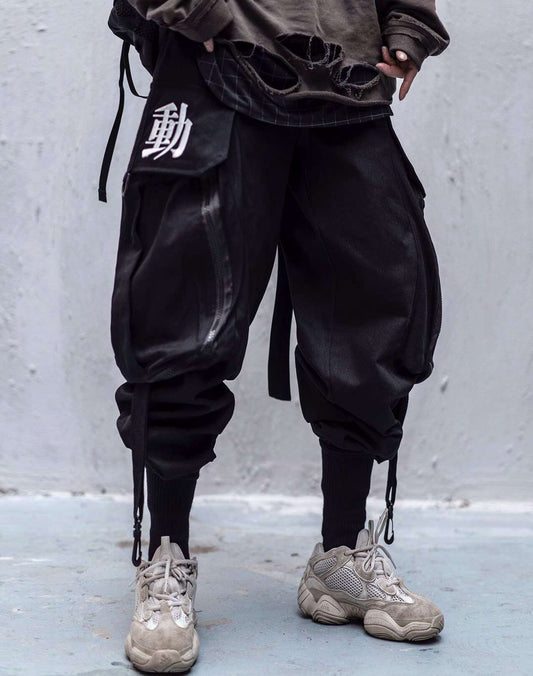 Embroidered streamer cargo pants Global swanky 1