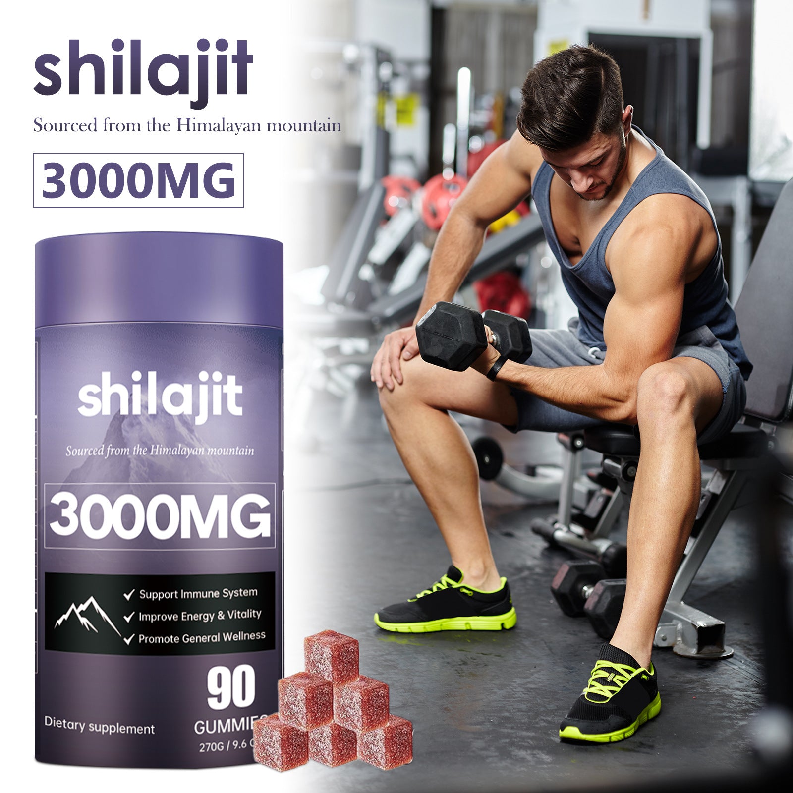 Energy & Resistance Support Soft Shilajit Candy Gummies Online global swanky 3