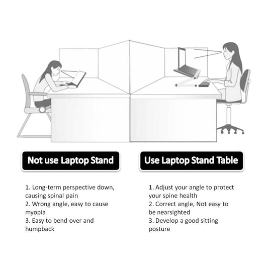 Ergonomic Foldable Laptop Stand & Tablet Holder for Desk Use globalswanky 03