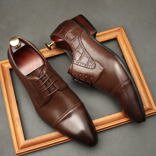 European Version Men's 2-Joint Formal Leather Shoes Work Style Global swanky 1