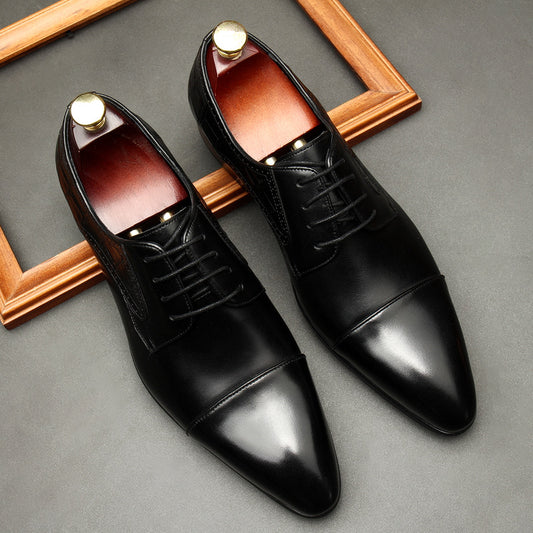 European Version Men's 2-Joint Formal Leather Shoes Work Style Global swanky 3