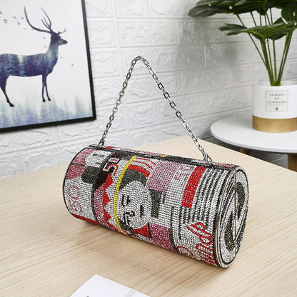 Evening Clutch Bags Crystal Diamond Round Money Bag for Women Global swanky 1