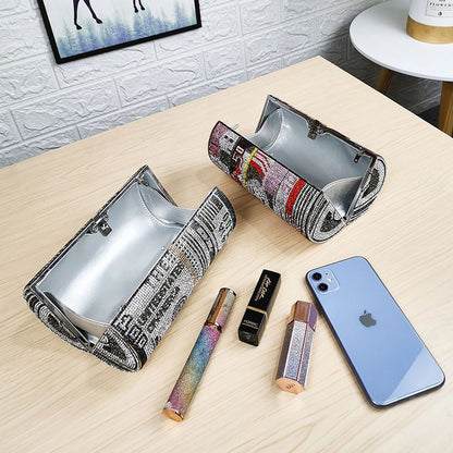 Evening Clutch Bags Crystal Diamond Round Money Bag for Women Global swanky 2