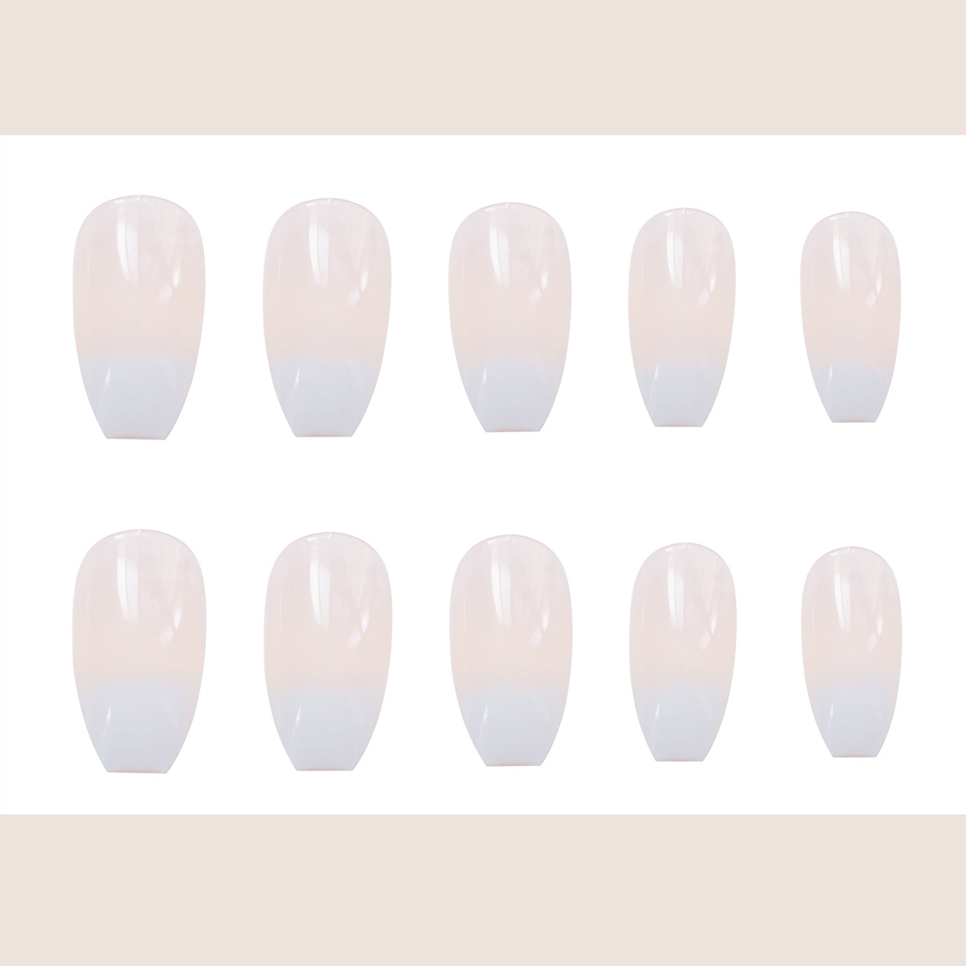 Fake Nail Patches Ballet White Gradient Fashion Nail Tools globalswanky 03