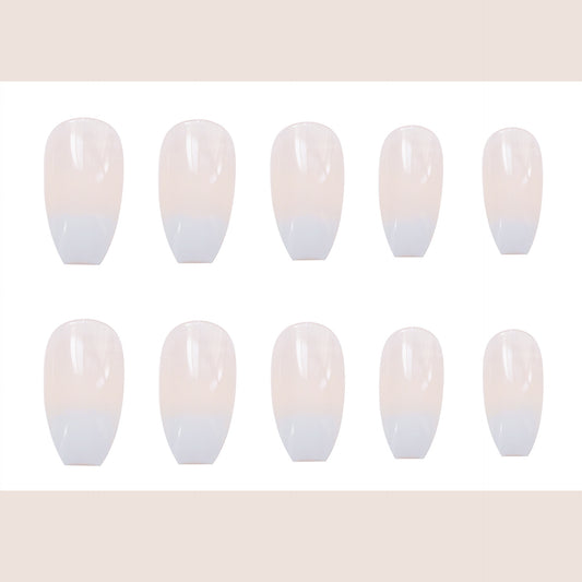 Fake Nail Patches Ballet White Gradient Fashion Nail Tools globalswanky 03