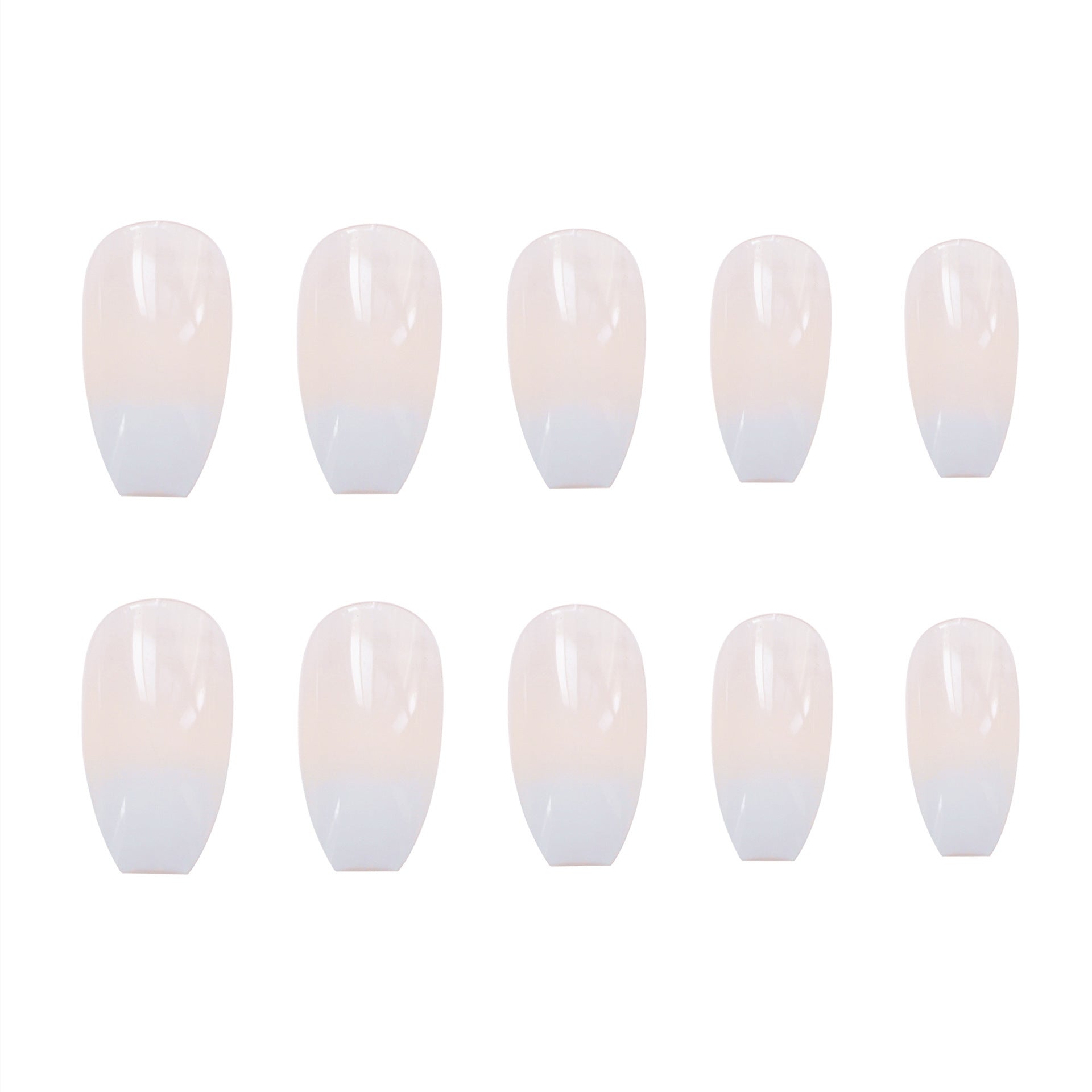 Fake Nail Patches Ballet White Gradient Fashion Nail Tools globalswanky 04