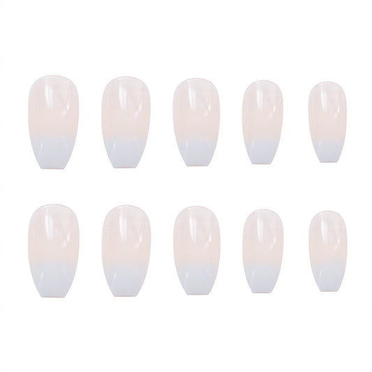 Fake Nail Patches Ballet White Gradient Fashion Nail Tools globalswanky 04