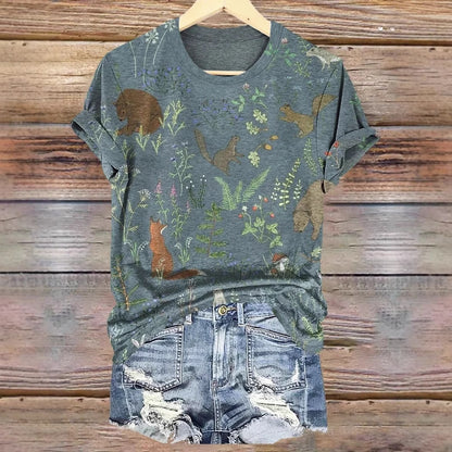  Fashion-Forward Printed Slim-Fit Short-Sleeve Women's Top
global-swanky 1