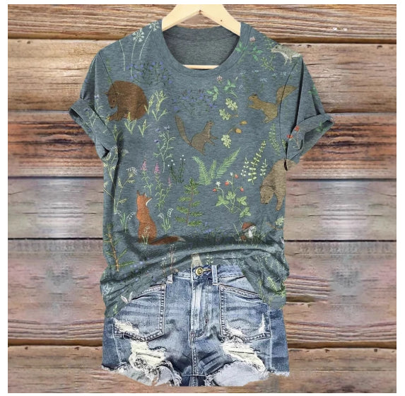  Fashion-Forward Printed Slim-Fit Short-Sleeve Women's Top
global-swanky 2