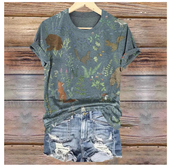  Fashion-Forward Printed Slim-Fit Short-Sleeve Women's Top
global-swanky 3