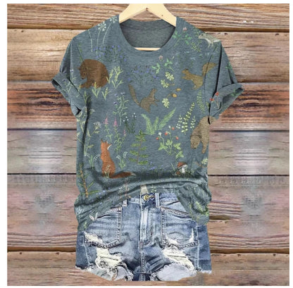 Fashion-Forward Printed Slim-Fit Short-Sleeve Women's Top
global-swanky 3