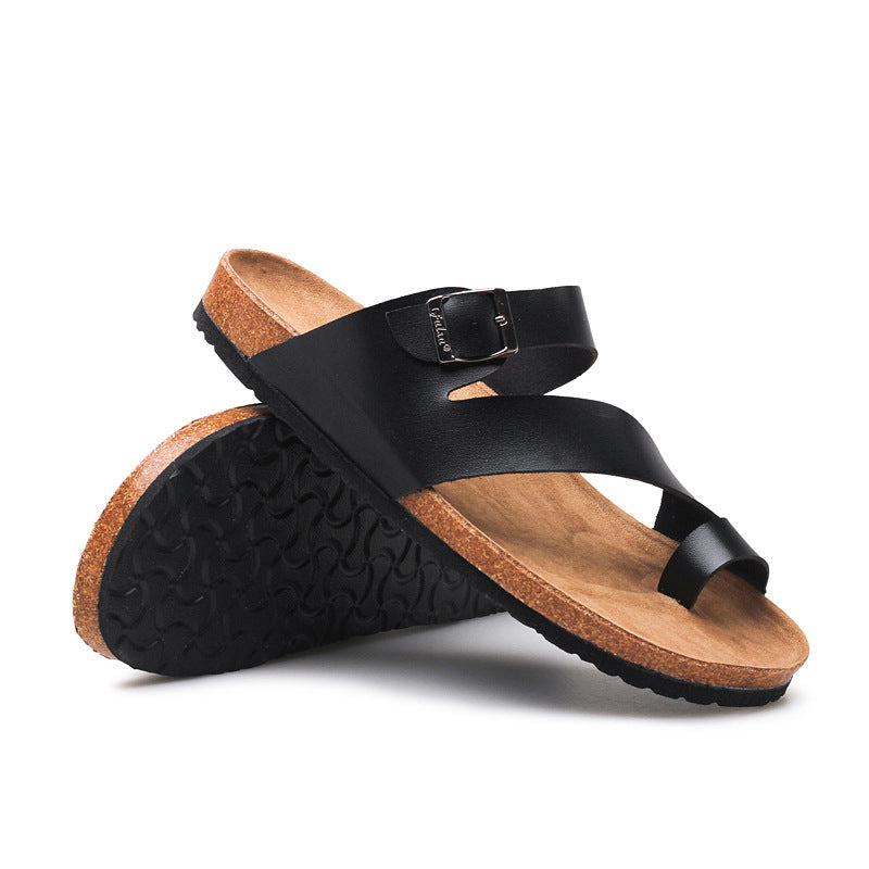  Fashion Couple Cork Slippers Men for Home Outdoor Comfort Use Global swanky 1