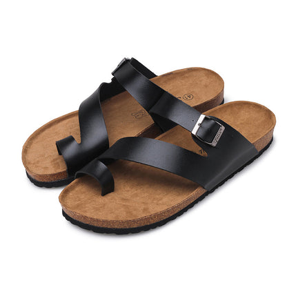  Fashion Couple Cork Slippers Men for Home Outdoor Comfort Use Global swanky 3