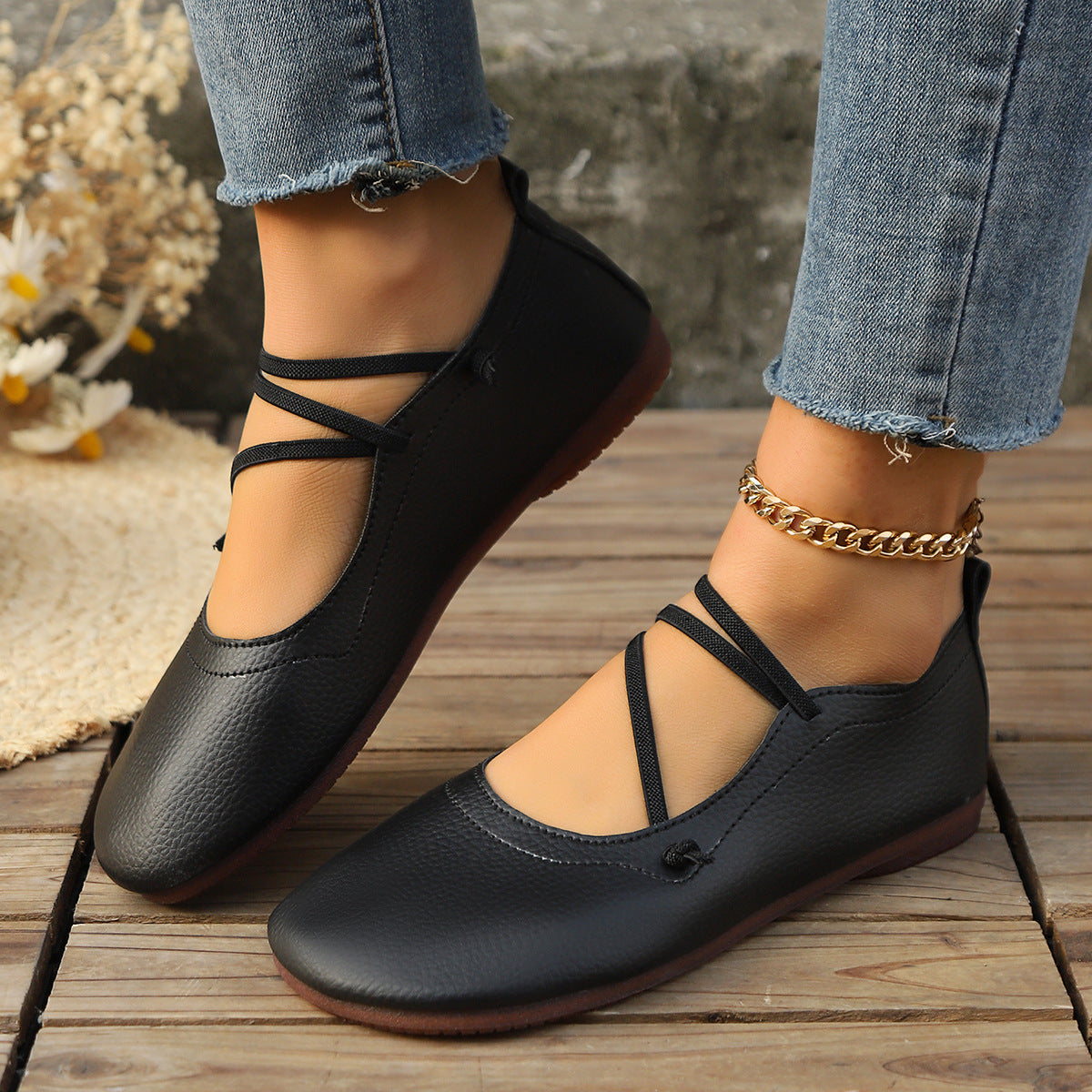 Fashion Flats for Women Square Toe Slip-On Cozy Loafers Daily Global swanky 3