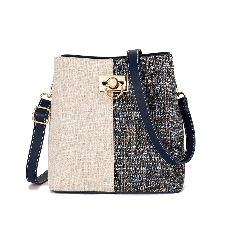 Fashion Texture Bucket Bag – Chic Single Shoulder Slant Design globalswanky 1