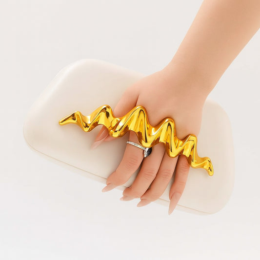 Fashionable Irregular Shaped PU Wrist Bag for Evening Events globalswanky 02