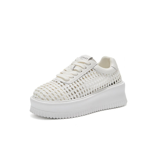 Fashionable Womens Hollow-Weave Shoes Thick Sole Casual Wear Global swanky 2