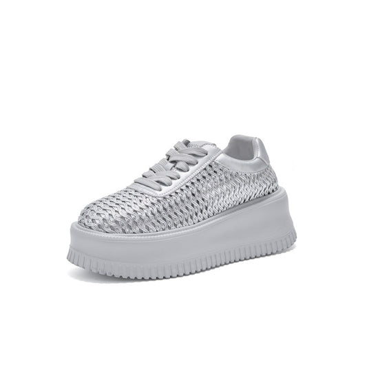 Fashionable Womens Hollow-Weave Shoes Thick Sole Casual Wear Global swanky 3