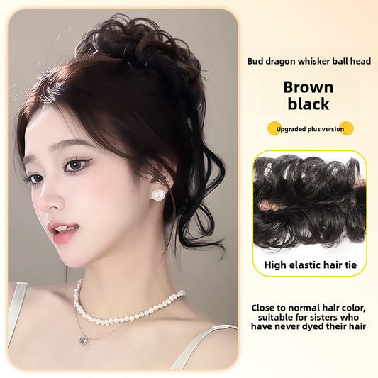 Faux Hair Bun Band With Stretch for a Quick Bun Updo Look Global Swanky 03