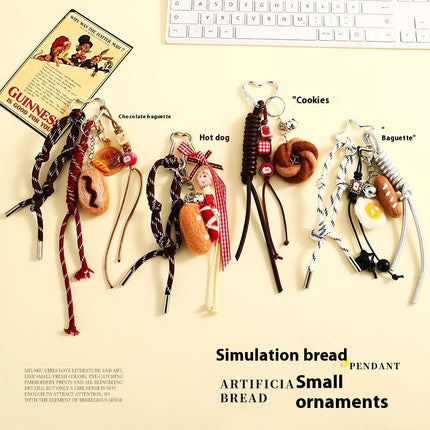 Felt Bread Keychain Accessories for Schoolbags and Purses global swanky 2