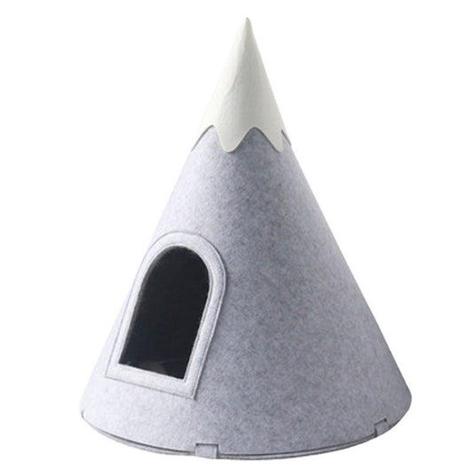 Felt Snow Mountain Tent Semi-enclosed Pet Bed Global swanky 1