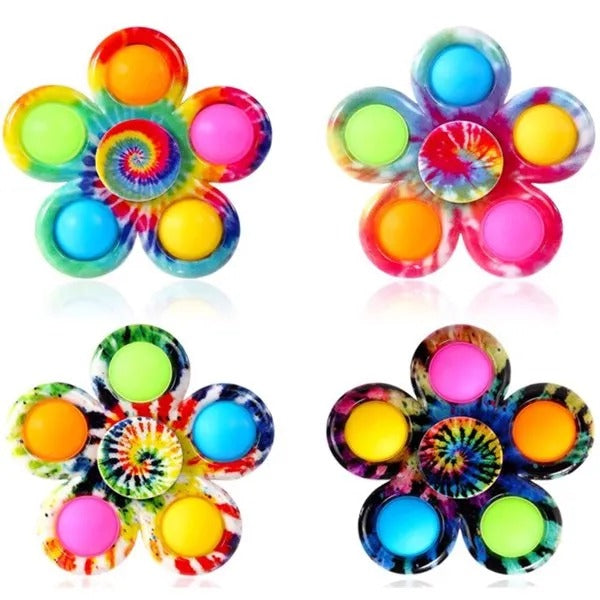 Fidget Spinner Toys 4 Pc Simple Popping Bubble Sensory Pack globalswanky 01