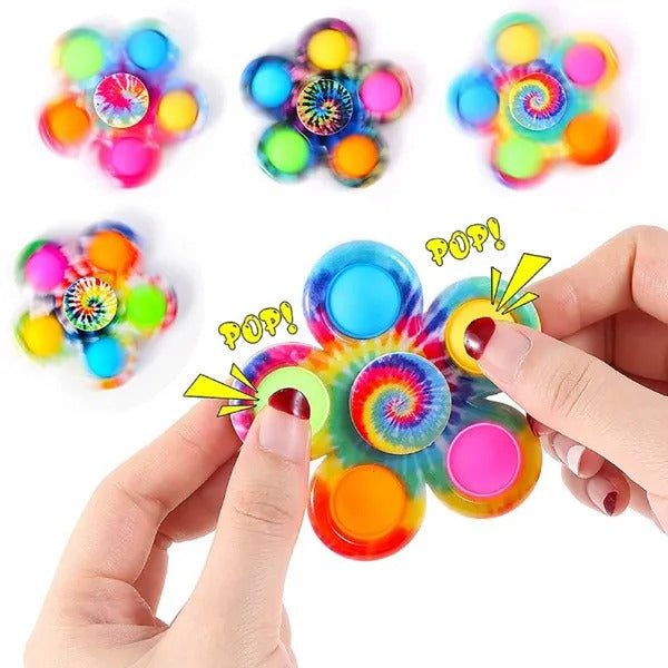 Fidget Spinner Toys 4 Pc Simple Popping Bubble Sensory Pack globalswanky 02
