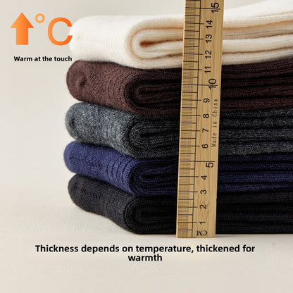 Fleece Lined Wool Socks for Men Soft Warm Winter Wear Pair globalswanky 02