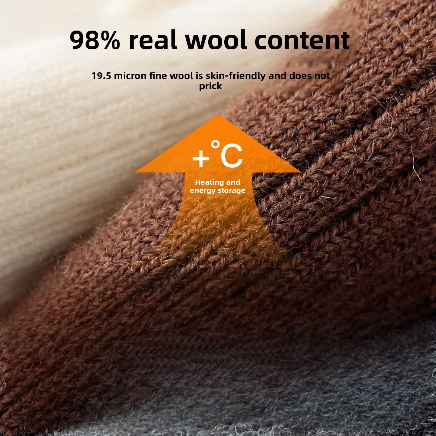 Fleece Lined Wool Socks for Men Soft Warm Winter Wear Pair globalswanky 03