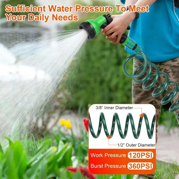 Flexible EVA Recoil Garden Hose for Watering and Cleaning global-swanky 3