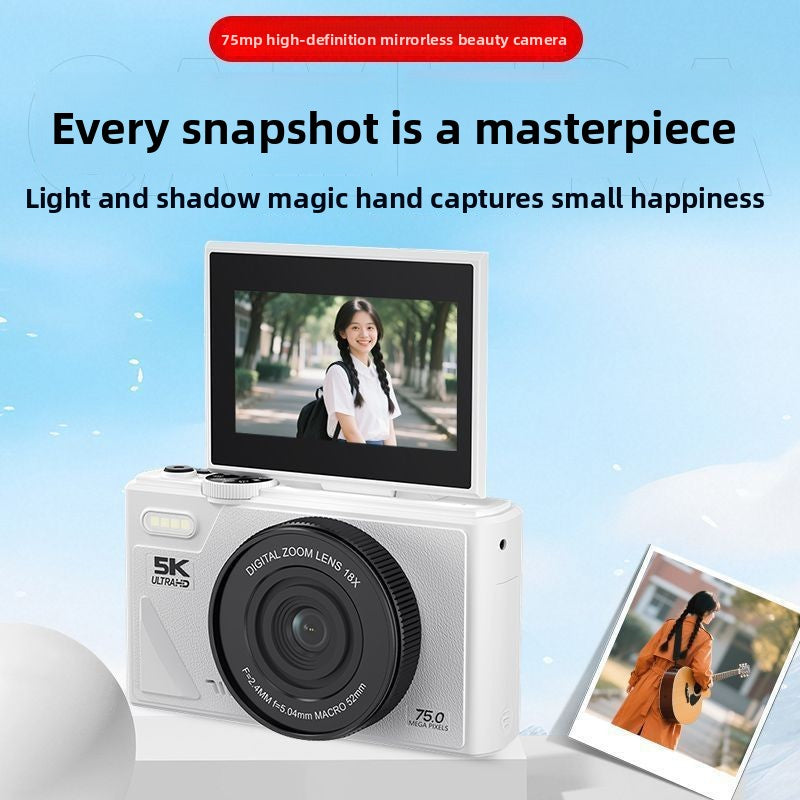 Flip Screen WiFi Digital Camera with 5K Video for Vlogging Global Swanky 01