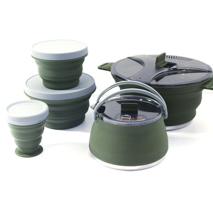 Foldable Camping Cookware Set for Hiking Travel Cooking Gear globalswanky 02