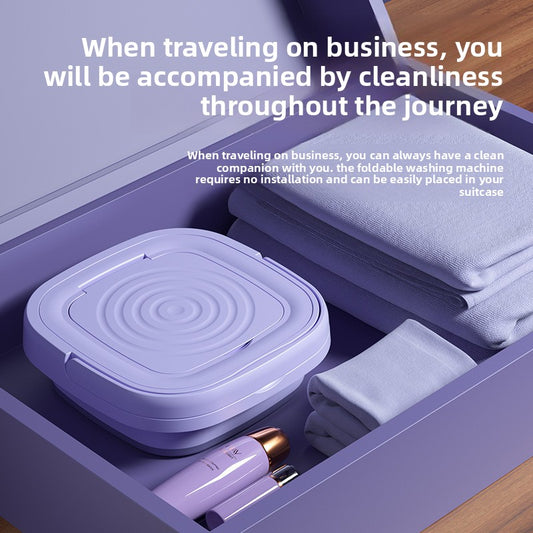  Foldable Mini Washing Machine with Drain Basket for Travel global-swanky 2