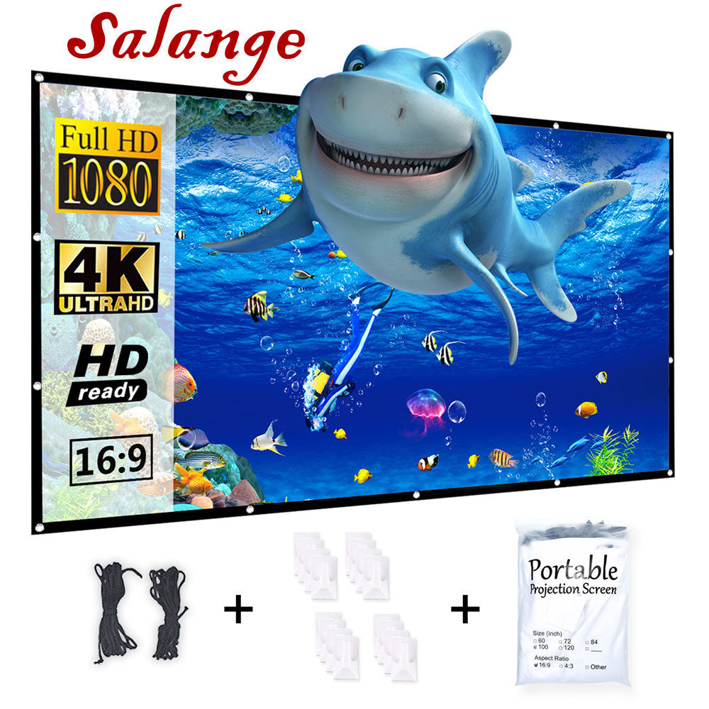 Foldable Polyester Projection Screen for Home and Travel Global Swanky 01