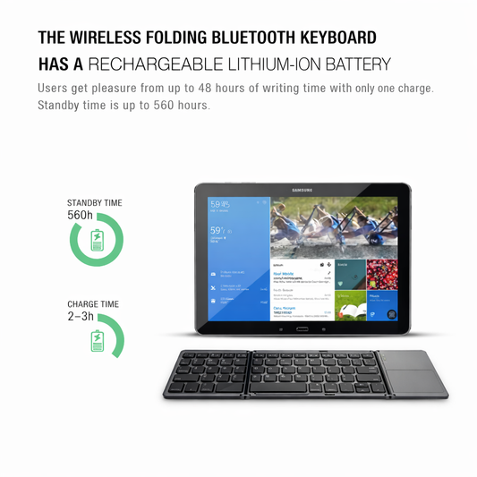 Folding Bluetooth Keyboard for Portable and Convenient Typing globalswanky 03