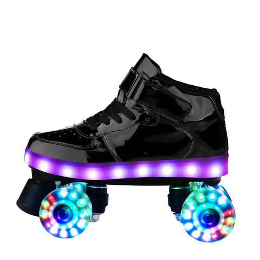 Four-wheel Skating Flashing Roller Skates Global swanky 2