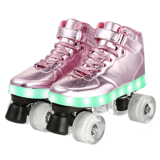 Four-wheel Skating Flashing Roller Skates Global swanky 3