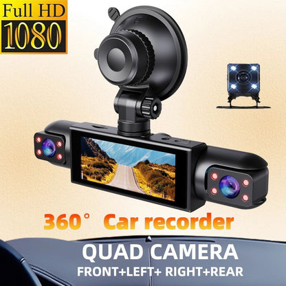 Four Lens Vehicle Dash Cam for Comprehensive Car Monitoring globalswanky 02
