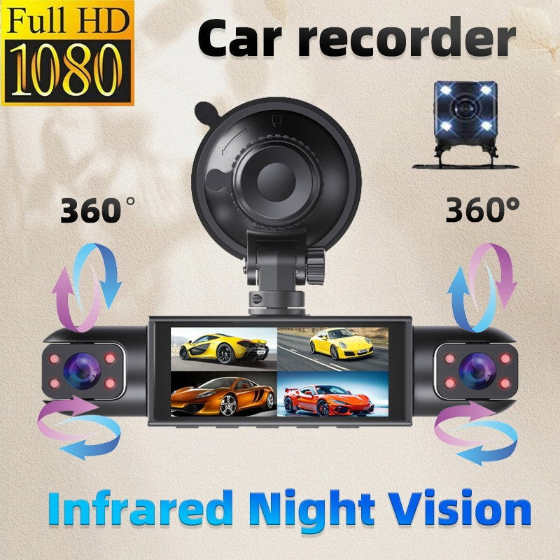 Four Lens Vehicle Dash Cam for Comprehensive Car Monitoring globalswanky 023