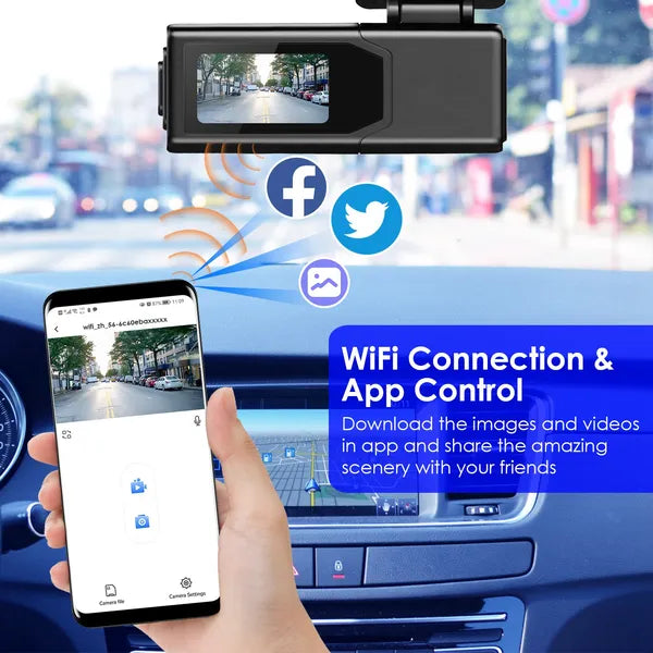 Front Dash Cam HD with Loop Recording and Wide Angle View Kit Global swanky 2