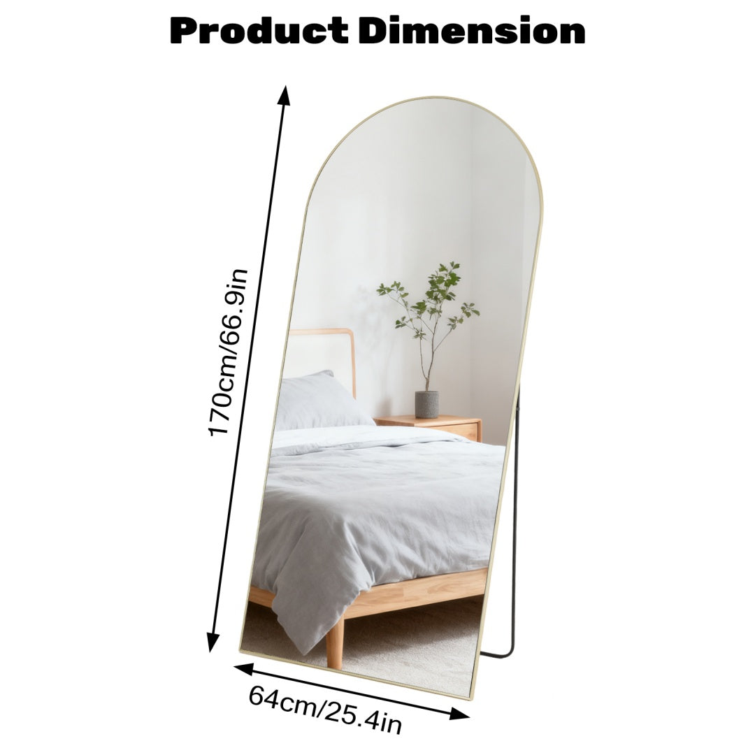 Full Length Floor Mirror – Stylish Full-Body Rectangle Mirror globalswanky 3