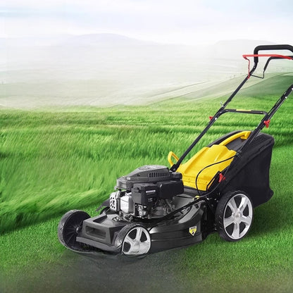 Gasoline Self-Propelled Lawn Mower for Home Yard Care Use globalswanky 01