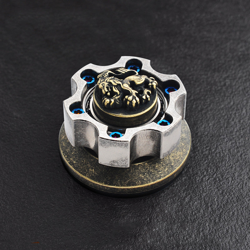 Gear Steel Fire Fidget Spinner Large Base Toy for Focus  globalswanky 02