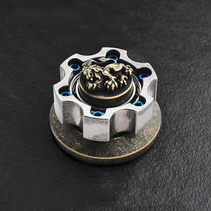 Gear Steel Fire Fidget Spinner Large Base Toy for Focus  globalswanky 02