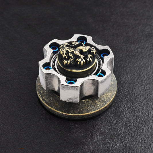 Gear Steel Fire Fidget Spinner Large Base Toy for Focus  globalswanky 02