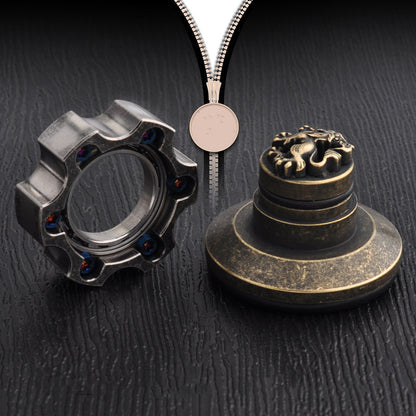 Gear Steel Fire Fidget Spinner Large Base Toy for Focus  globalswanky 03