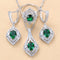 Gem-inlaid Pendant Earrings Necklace Ring Set – Perfect for Ladies Global Swanky 1