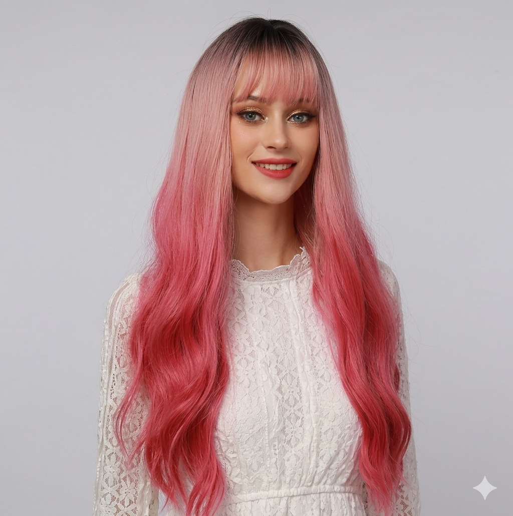 European & American Chemical Fiber Wig Stylish Wig with Bangs