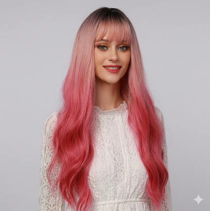 European & American Chemical Fiber Wig Stylish Wig with Bangs